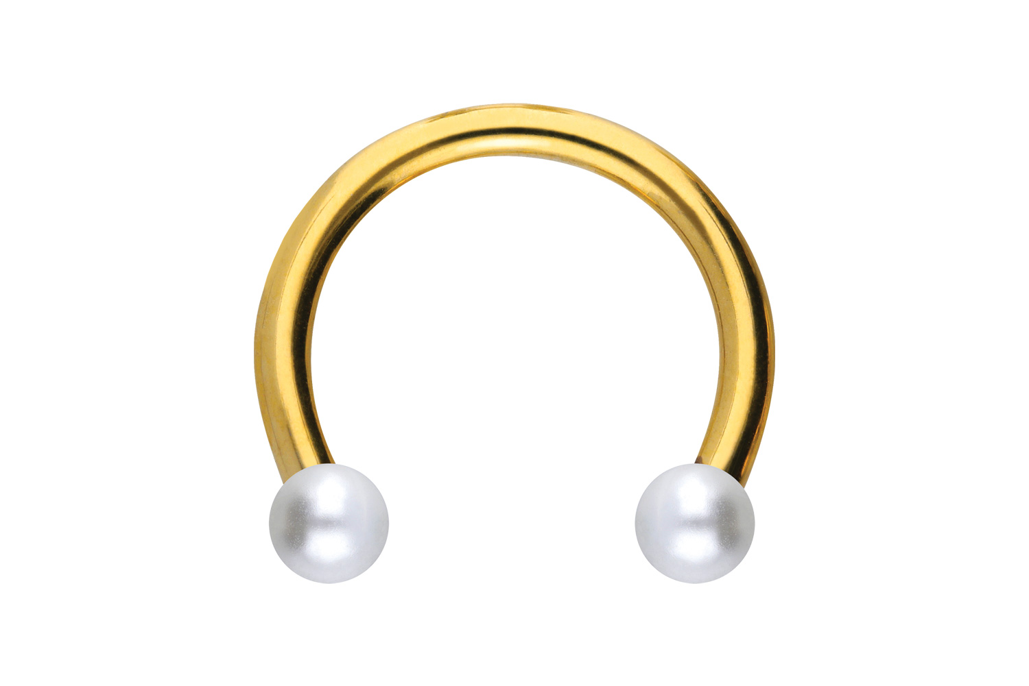 Titan Hufeisenring Piercing SYNTHETISCHE PERLEN